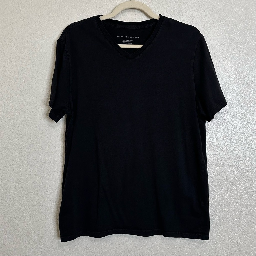 Everlane Uniform 100% Organic Cotton V-Neck Short Sleeves Men's Tee, Sz Medium - Picture 1 of 12